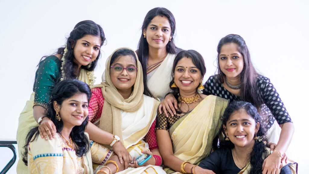 Employees celebrating Onam at PingMe